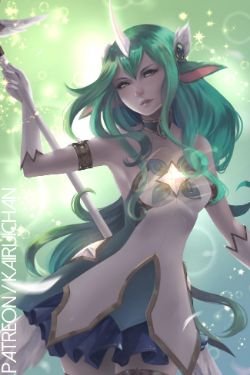 Star Guardian Soraka by Kairui-chan HD Wallpaper Background Fan Art Artwork League of Legends lol