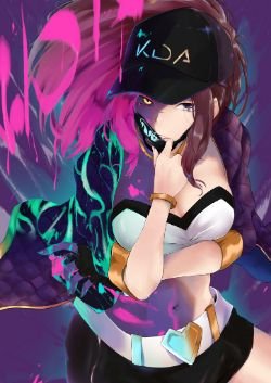 K/DA Akali by ちわ小太郎 HD 4k Wallpaper Background Fan Art Artwork League of Legends lol