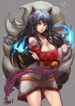 Ahri by 空罐王 (2) League of Legends Artwork HD Wallpaper lol Fan ArtFan Art Artwork