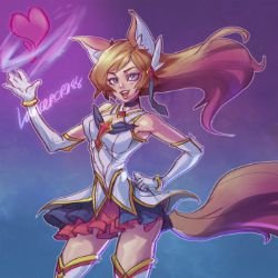 Star Guardian Ahri Doodle by Lancercross HD Wallpaper Background Fan Art Artwork League of Legends lol