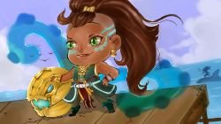 Chibi Illaoi by CeePandan HD Wallpaper Fan Art Artwork League of Legends lol