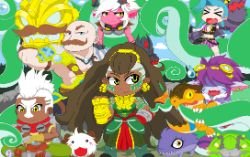 Chibi Illaoi, Ekko, Braum, Dragontrainer Tristana, Jinx, Vi & Poro by UchidaVelCalix HD 4k Wallpaper Fan Art Artwork League of Legends lol