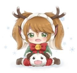 Snow Fawn Poppy by uimxx HD Wallpaper Background Fan Art Artwork League of Legends lol