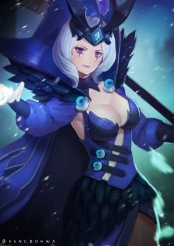 Ravenborn LeBlanc by Dohwa HD Wallpaper Fan Art Artwork League of Legends lol