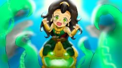Chibi Illaoi by Choudenjizenou HD Wallpaper Fan Art Artwork League of Legends lol
