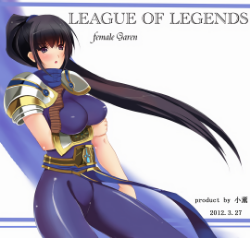 Female Garen by 薫桜 Gender Swap Bend HD Wallpaper Fan Art Artwork League of Legends lol
