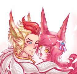 Xayah & Rakan by jamilsc11 HD Wallpaper Background Fan Art Artwork League of Legends lol