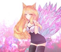 K/DA Ahri by ShimayaEiko HD Wallpaper Background Fan Art Artwork League of Legends lol