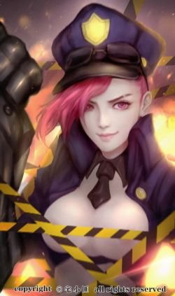 Officer Vi by 宅小匪 HD Wallpaper Fan Art Artwork League of Legends lol
