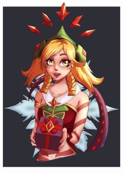 Christmas Neeko by AlmightyPin HD Wallpaper Background Fan Art Artwork League of Legends lol