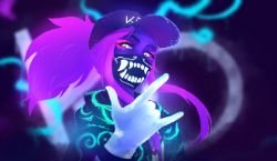 K/DA Akali by skailak HD Wallpaper Background Fan Art Artwork League of Legends lol