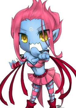 Chibi Evelynn by 猫猫緒 HD Wallpaper Fan Art Artwork League of Legends lol