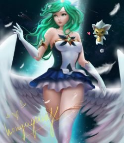 Star Guardian Soraka by Hongagany HD Wallpaper Background Fan Art Artwork League of Legends lol