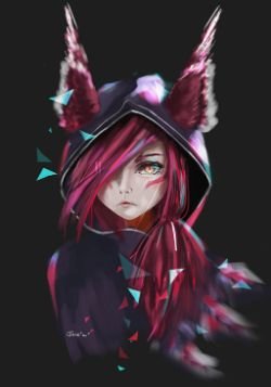 Xayah by HeyJoie (2) HD Wallpaper Background Fan Art Artwork League of Legends lol