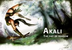Akali by nfouque HD Wallpaper Fan Art Artwork League of Legends lol