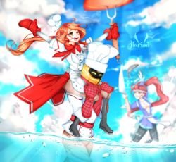 Baker Pantheon, Sashimi Akali & Barbecue Leona by Harimii HD Wallpaper Fan Artwork League of Legends lol
