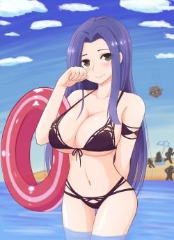 Pool Party Irelia by 泡麵+蛋(兵役中) HD Wallpaper Background Fan Art Artwork League of Legends lol