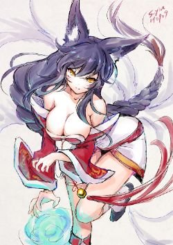 Ahri by s-yin✤ (2) HD Wallpaper Background Fan Art Artwork League of Legends lol