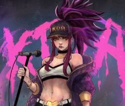 K/DA Akali by Tsukasa Niss HD Wallpaper Background Fan Art Artwork League of Legends lol