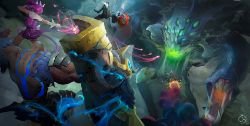 Star Guardian Lux, Braum, Katarina, Jinx Vs Baron Nashor by Maho Chio HD Wallpaper Artwork Fan Art League of Legends lol