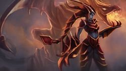 Classic Shyvana Splash Art Old League of Legends Artwork Wallpaper lol