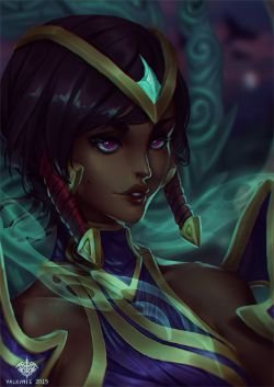 Karma Portrait by Valkymie HD Wallpaper Fan Art Artwork League of Legends lol
