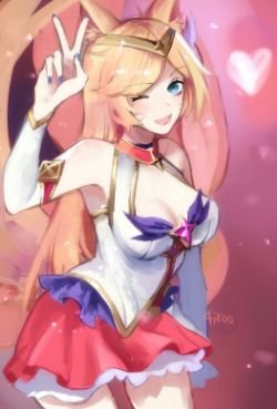 Star Guardian Ahri by Aikoo HD Wallpaper Background Fan Art Artwork League of Legends lol