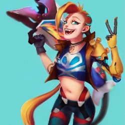 Odyssey Jinx by Gustavo Menoz HD Wallpaper Background Fan Art Artwork League of Legends lol