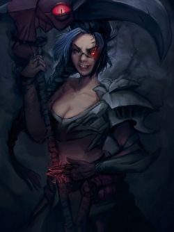 Female Kayn (Genderbend) by Funaa HD Wallpaper Background Fan Art Artwork League of Legends lol