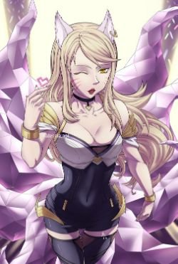 K/DA Ahri by Alessia.Aoi HD Wallpaper Background Fan Art Artwork League of Legends lol