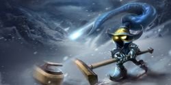 Curling Veigar Splash Art HD 4k Wallpaper Background Official Art Artwork League of Legends lol
