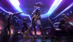 KDA Akali Splash Art HD Wallpaper Background Official Art Artwork League of Legends lol
