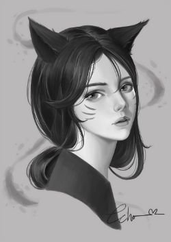 Ahri by 모래 HD Wallpaper Background Fan Art Artwork League of Legends lol