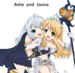 Janna & Ashe by Happy2Live HD Wallpaper Fan Art Artwork League of Legends lol