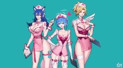 Nurse Ahri, Rem & Mercy by citemer HD Wallpaper Fan Art Artwork League of Legends lol