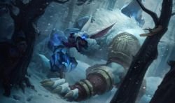 Tundra Hunter Warwick Splash Art Update HD 4k 6k Wallpaper Background Official Art Artwork League of Legends lol