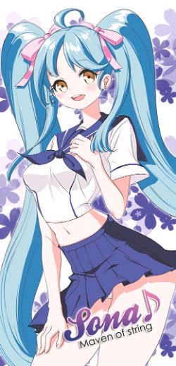 School Girl Sona (Academy) by RAMUNE HD Wallpaper Fan Art Artwork League of Legends lol