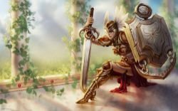 Valkyrie Leona Splash Art HD 4k Wallpaper Background Official Art Artwork League of Legends lol