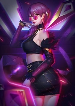 K/DA Evelynn by 幸村 HD 4k Wallpaper Background Fan Art Artwork League of Legends lol