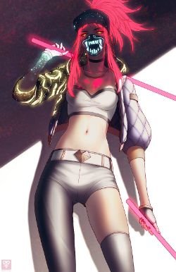 K/DA Akali by whispwillj HD Wallpaper Background Fan Art Artwork League of Legends lol