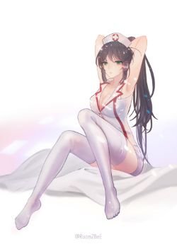 Nurse Akali by 치즈뭉치 HD Wallpaper Background Fan Artwork League of Legends lol