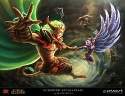 Elderwood Xayah & Rakan (Concept) by red-sinistra HD Wallpaper Background Fan Art Artwork League of Legends lol