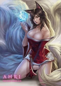 Ahri by moo League of Legends Fan Art Artwork Wallpaper lol