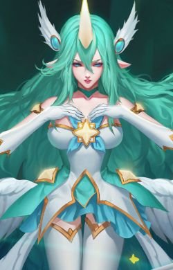 Star Guardian Soraka by 定点-爆破 HD Wallpaper Background Fan Art Artwork League of Legends lol