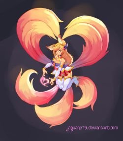 Star Guardian Ahri by jaguare19 HD Wallpaper Background Fan Art Artwork League of Legends lol