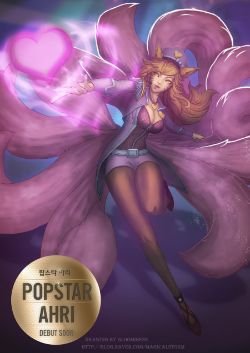 Popstar Ahri by supergloominess League of Legends Artwork HD Wallpaper lolFan Art Artwork
