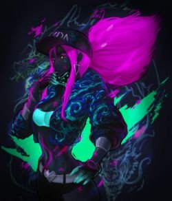 K/DA Akali by 有毒少年 HD Wallpaper Background Fan Art Artwork League of Legends lol