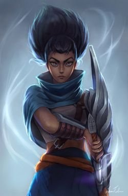 Female Yasuo by venellah Gender Swap Bend HD Wallpaper Fan Art Artwork League of Legends lol