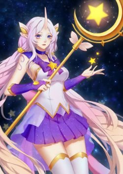 Star Guardian Soraka (Concept) by 柯子 (2) HD Wallpaper Background Fan Art Artwork League of Legends lol