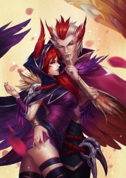 Xayah & Rakan by Qsun HD Wallpaper Fan Art Artwork League of Legends lol